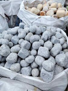 Декоративный камень, Серая галька мортефан