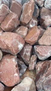 Галька красная кварцитная 